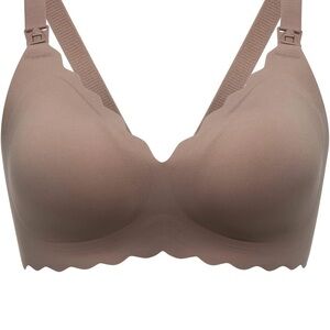Seamless nursing bra